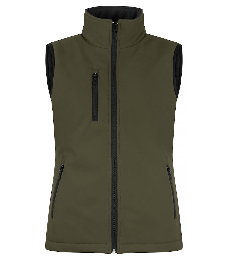 Padded Softshell Vest Women 75 dunkelgrün L