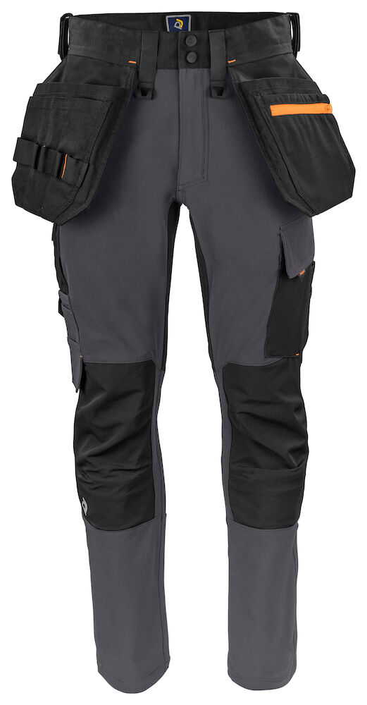 5551 BUNDHOSE STRETCH MIT HÄNGETASCHEN 98 grau C150, Lang