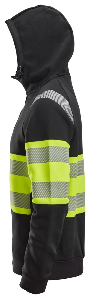 High-Vis-Kapuzenjacke mit durchgehendem Reißverschluss, Warnschutzklasse 1
