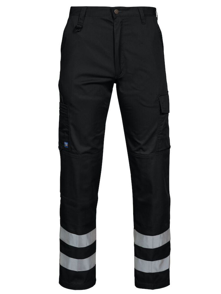 2517 ARBEITSHOSE MIT REFLEKTOREN GERADER SCHNITT 99 schwarz D108, Kurz