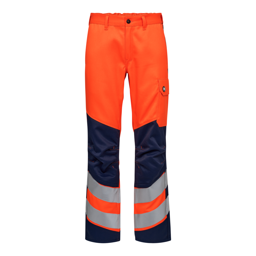 F. Engel Safety Warnhose 10165 orange/blauink CH48L, Lang