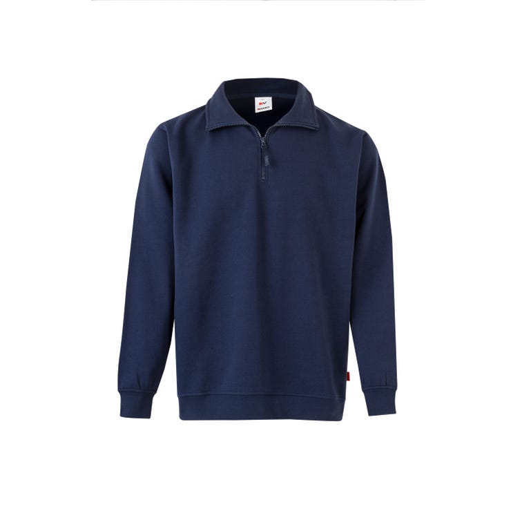SWEAT DEMI-ZIP - BLEU NAVY, 2XL