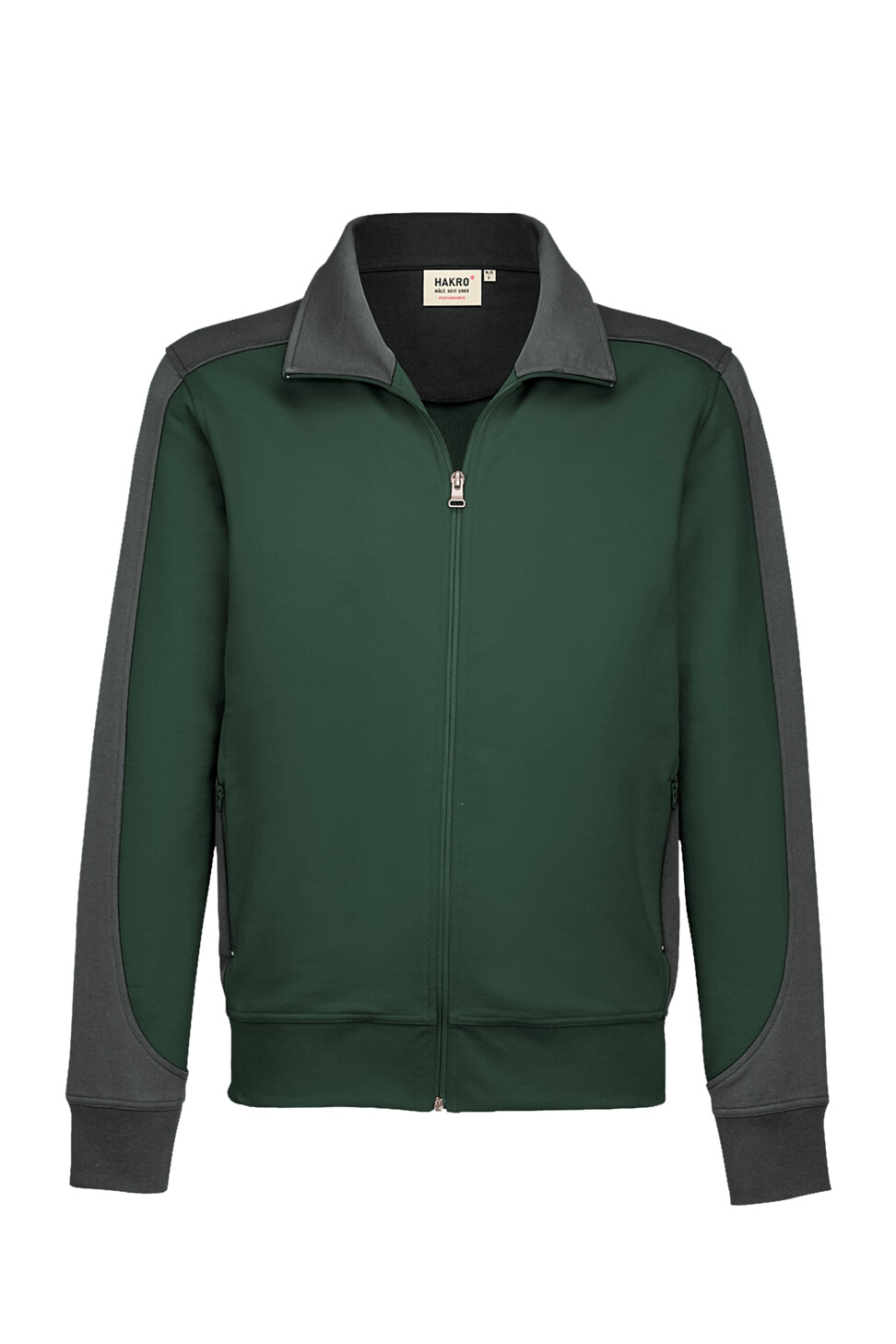 Hakro Mikralinar Sweatjacke Contrast 072-tanne 6XL