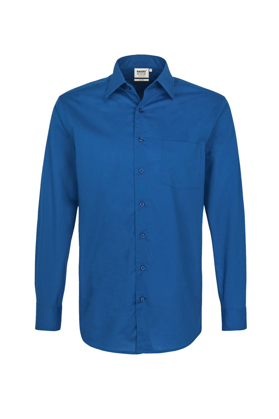 Hakro Langarm-Hemd Mikralinar 010-royalblau L