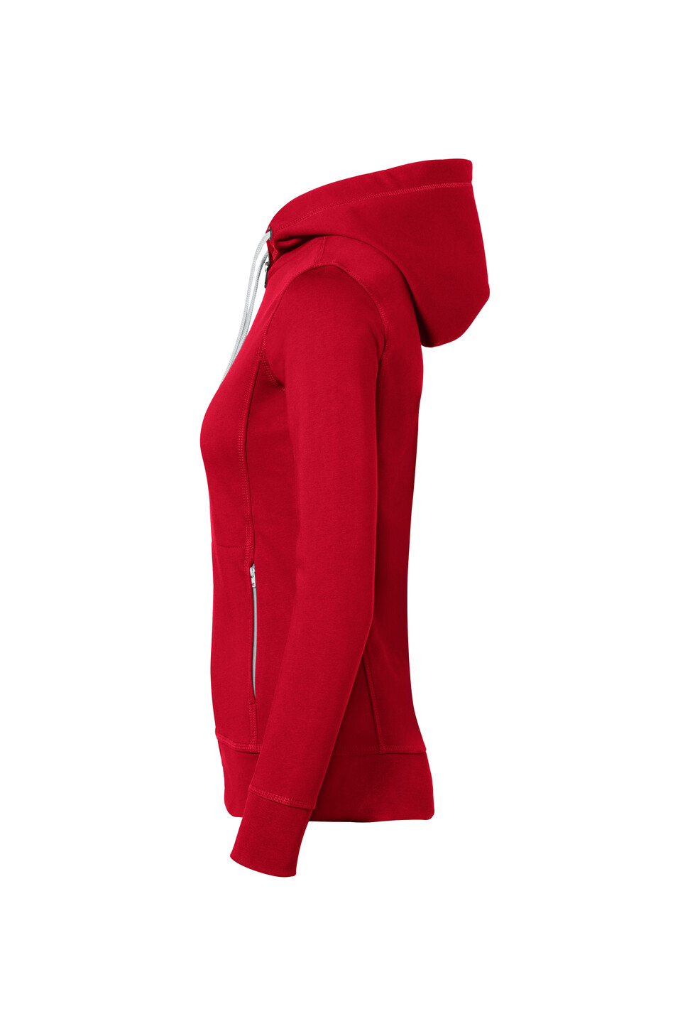 Hakro Damen Kapuzenjacke Bonded 002silber-rot/silber M