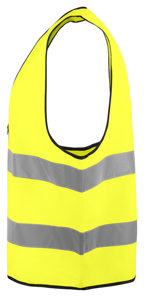 6709 SICHERHEITSWESTE MIT ZIP EN ISO 20471 KLASSE 2 11 gelb/schwarz hv One Size