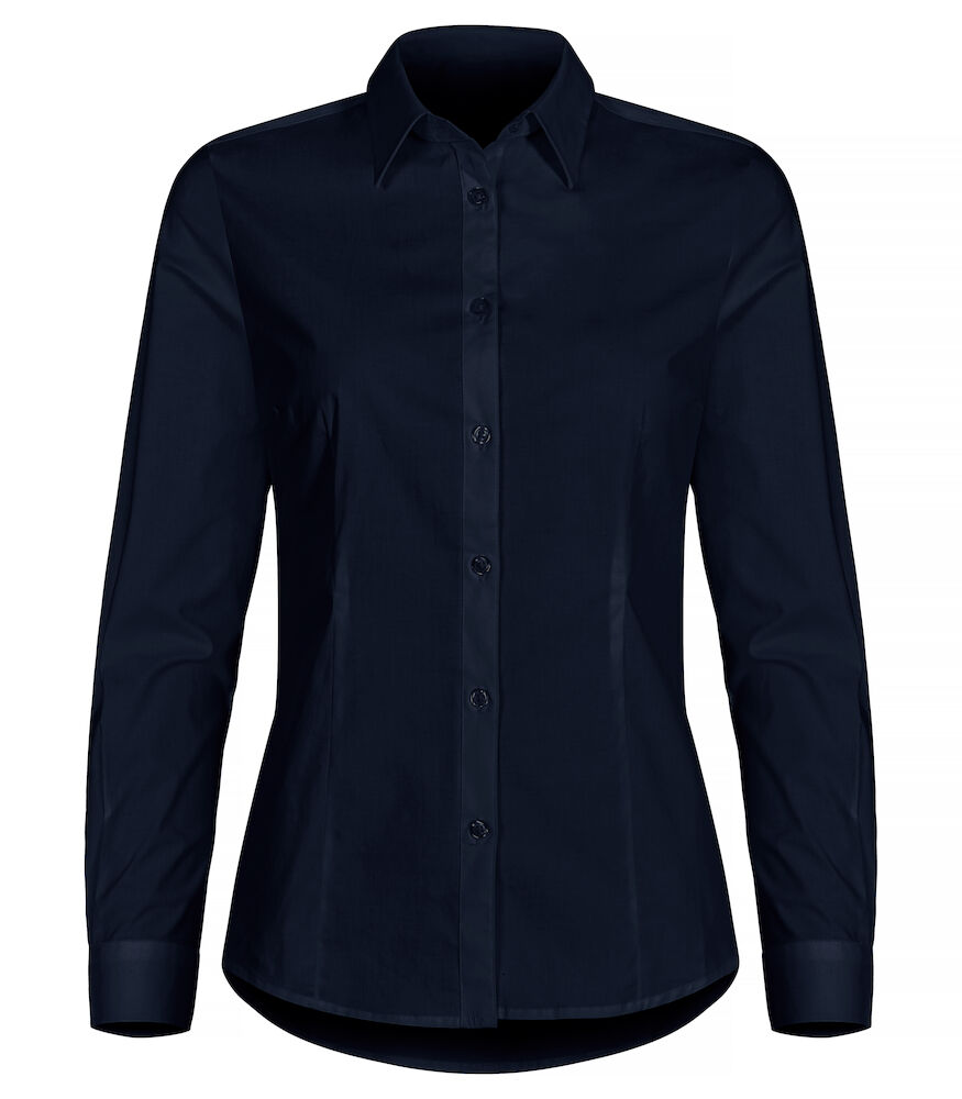 Stretch Shirt L/S Women 580 dunkelmarine S