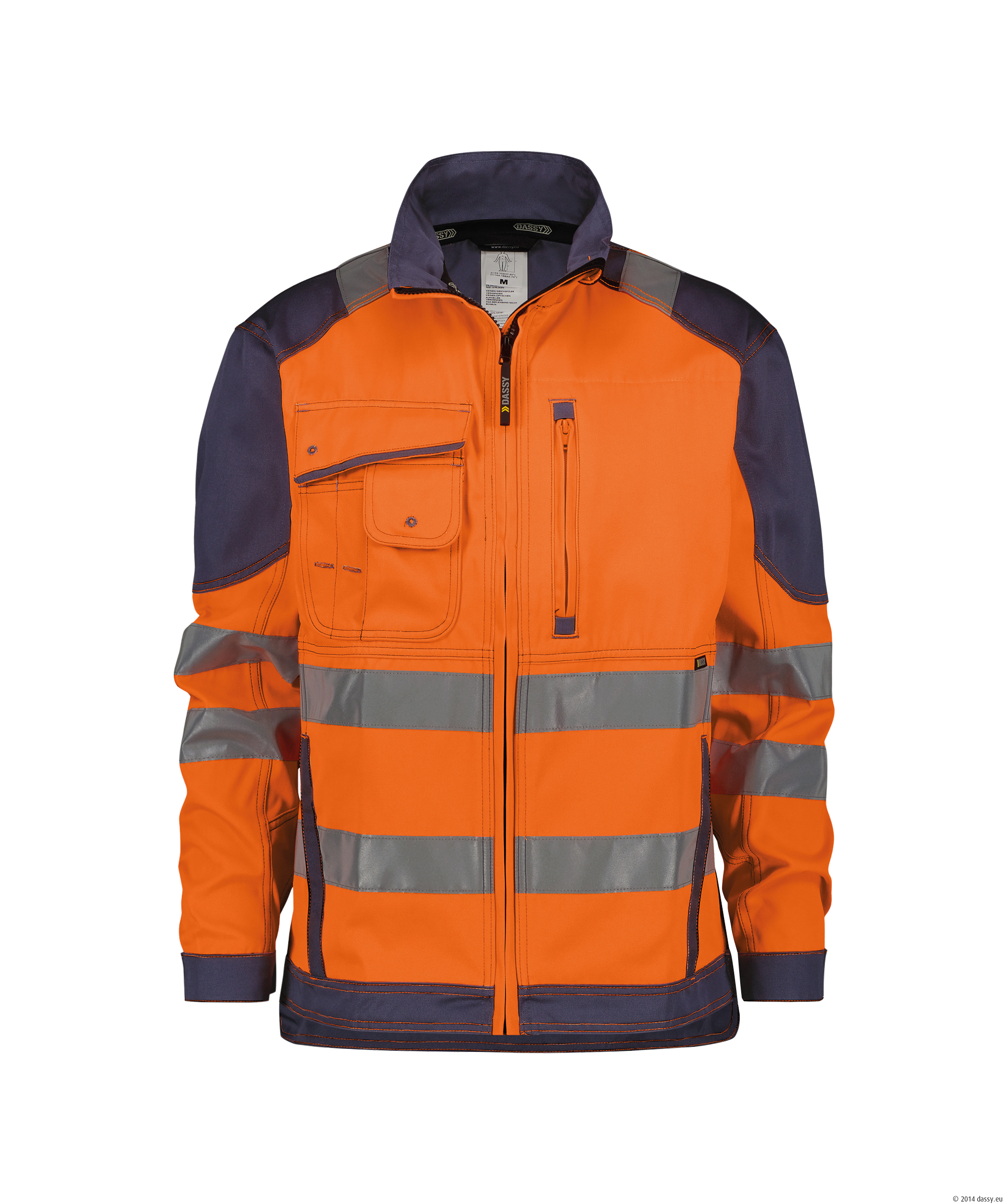 DASSY® Orlando 6681-neonorange-dunkelblau M