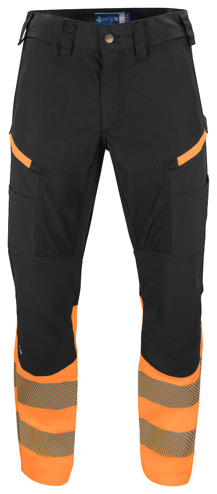 6528 STRETCH ARBEITSHOSE EN ISO 20471 KLASSE 1 MODERNER SCHNITT 1799 orange/schwarz D120, Kurz