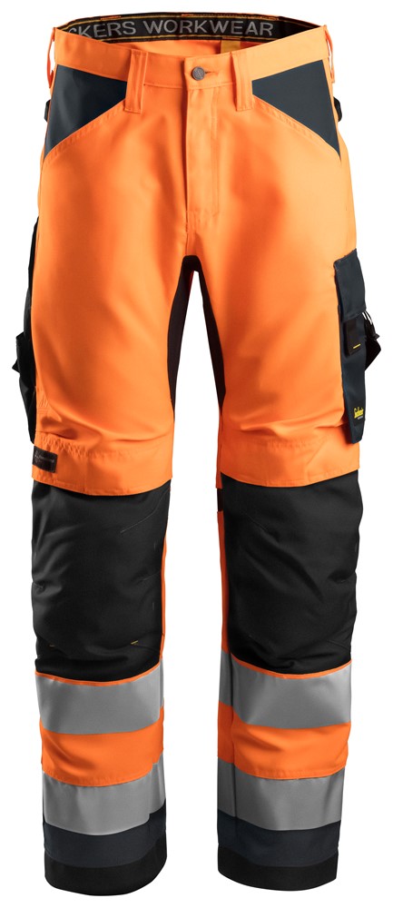 5558 - High Visibility Orange - Steel Grey