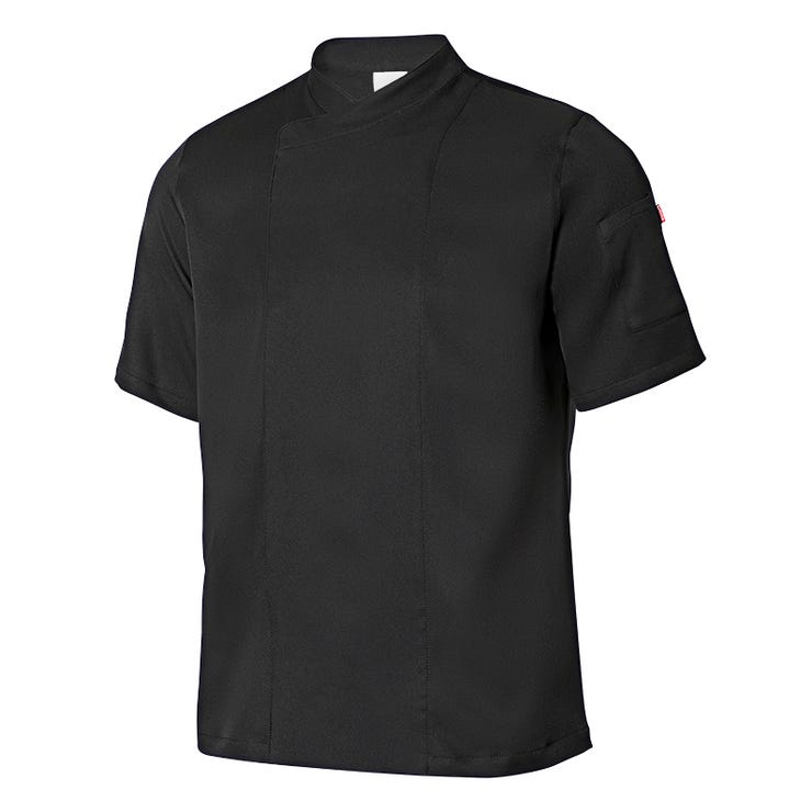 VESTE CUISINE MICROFIBRE MC - NOIR, 2XL