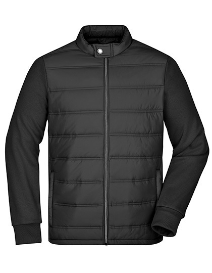 Men?s Hybrid Sweat Jacket - Black, 2XL