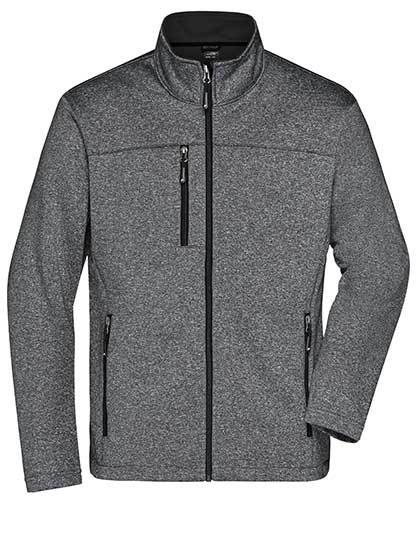 Men?s Softshell Jacket - Dark Melange/Black, 2XL