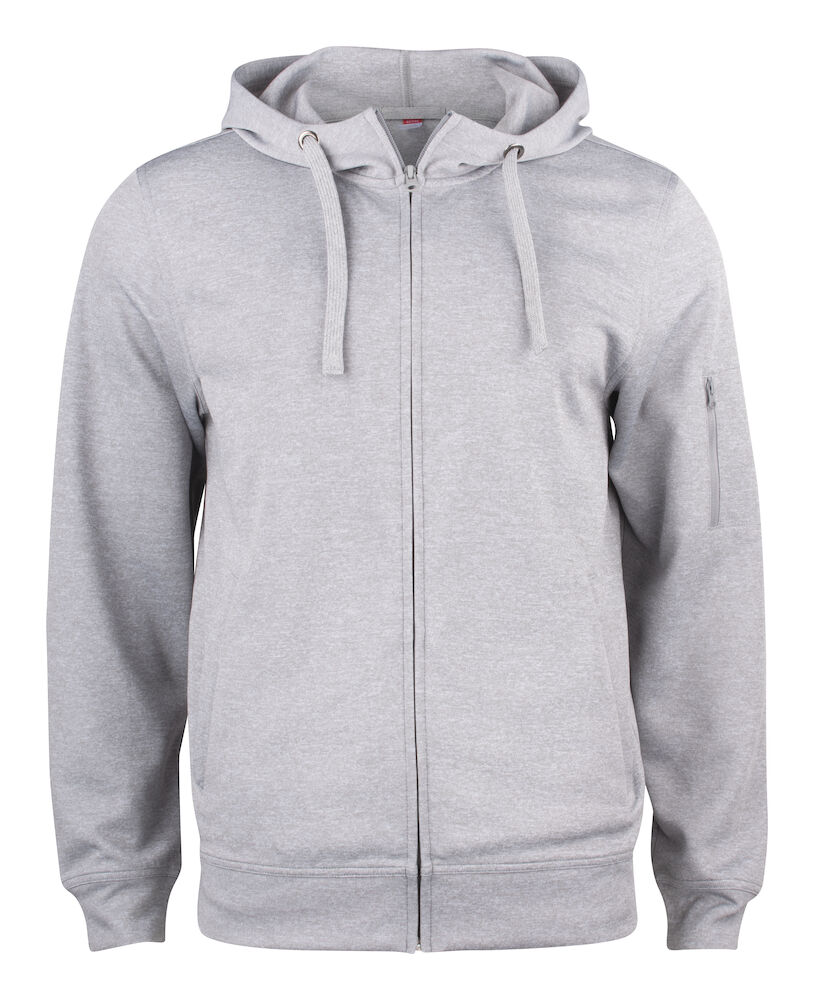 Basic Active Hoody Full Zip 95 graumeliert M