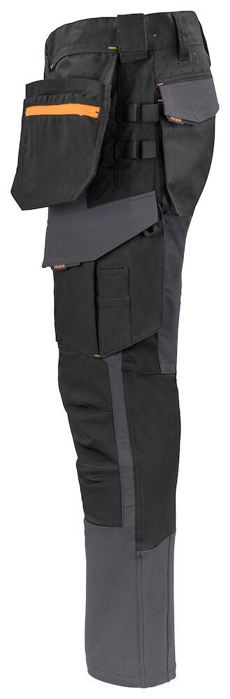 5551 BUNDHOSE STRETCH MIT HÄNGETASCHEN 98 grau C150, Lang