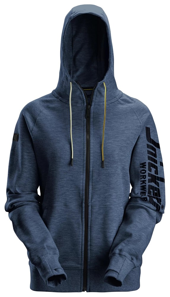 Damen-Kapuzenjacke mit durchgehendem Reißverschluss und Logo
