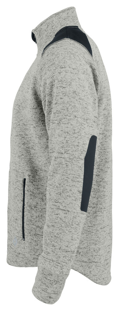3318 FLEECE JACKE IN MELANGE OPTIK 95 graumeliert M