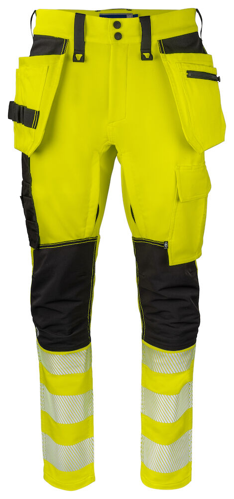 6527 BUNDHOSE 37,5™ TECHNOLOGIE MIT HÄNGETASCHEN EN ISO 20471 KLASSE 2 11 gelb/schwarz hv C56, Standard