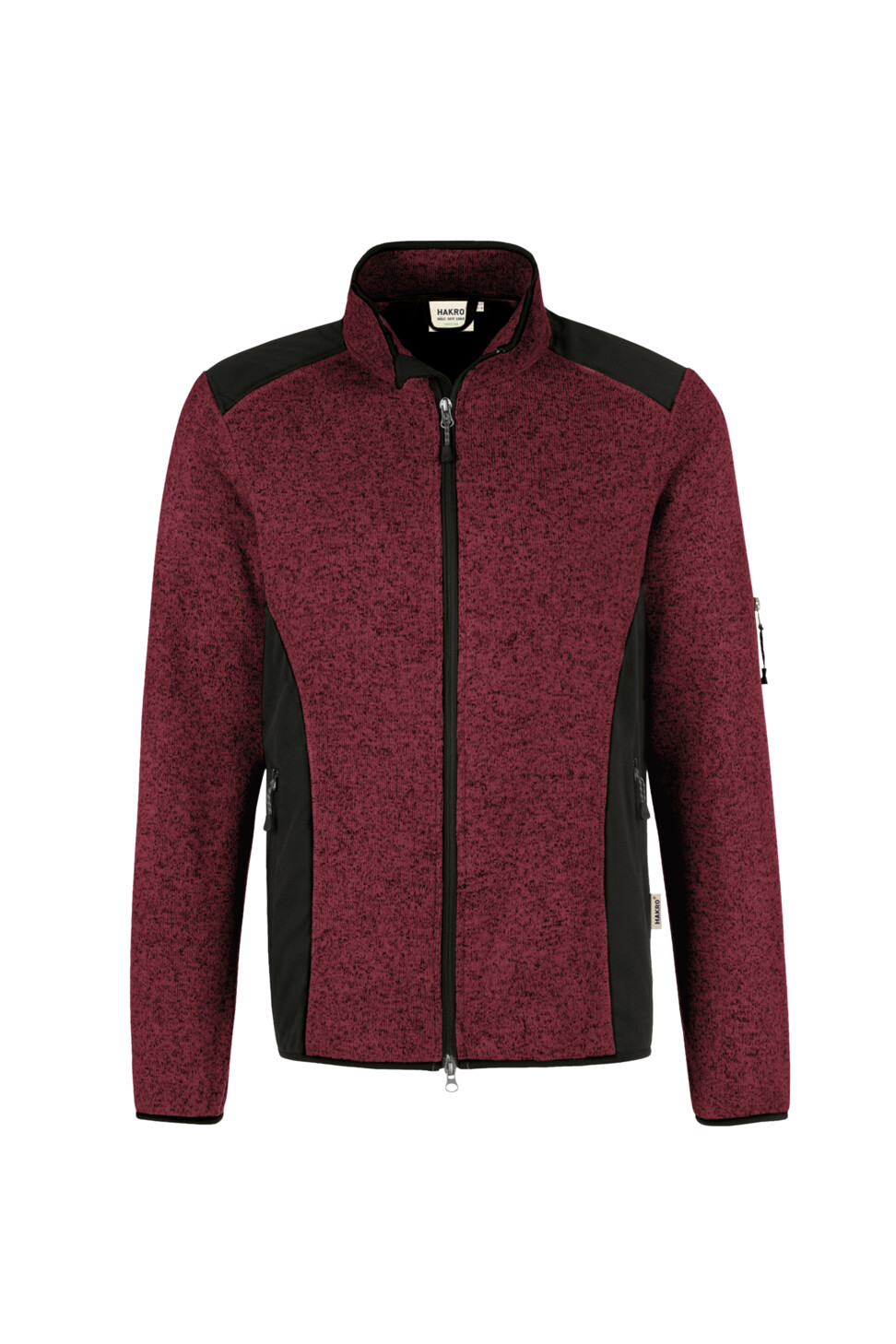 Hakro Strickfleecejacke Dawson 317-weinrot meliert S