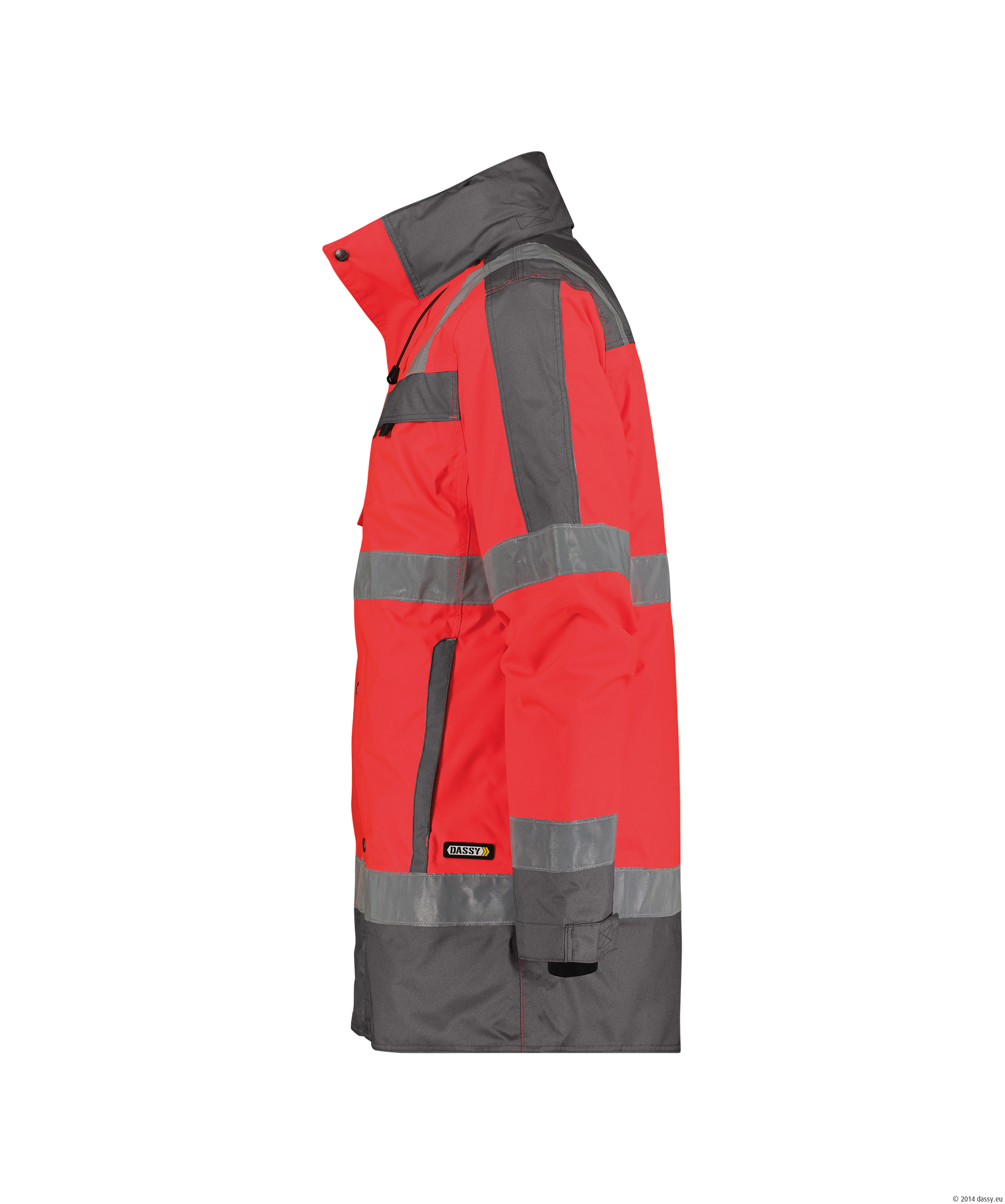 DASSY® Limasol 6643-neonrot-zementgrau L
