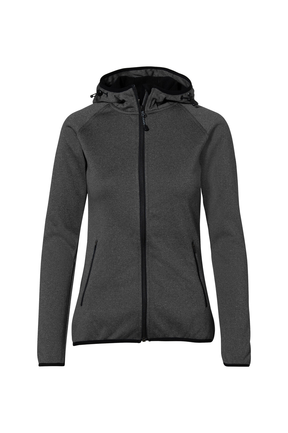 Hakro Damen Kapuzen-Tecjacke Florida 328-anthrazit meliert XL