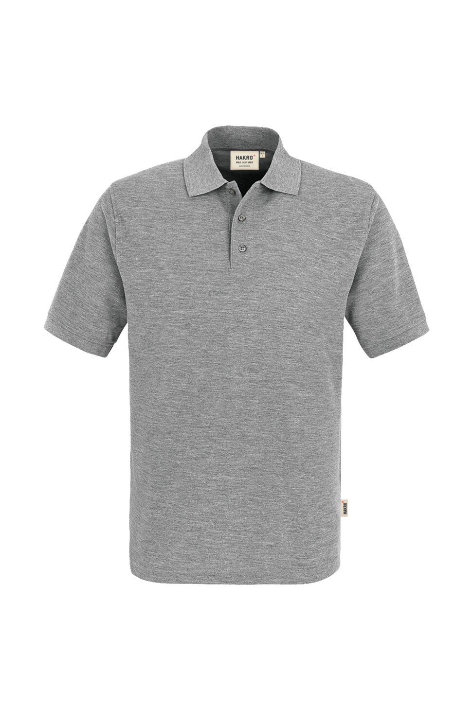Hakro Poloshirt mit 3-Loch-Knopfleiste 015-grau meliert L