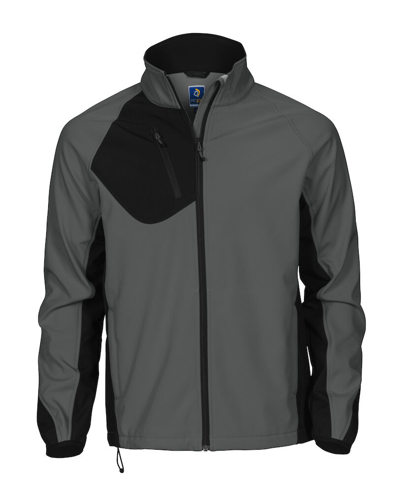 2422 SOFTSHELL JACKE MIT KONTRASTELEMENTEN 98 grau XS