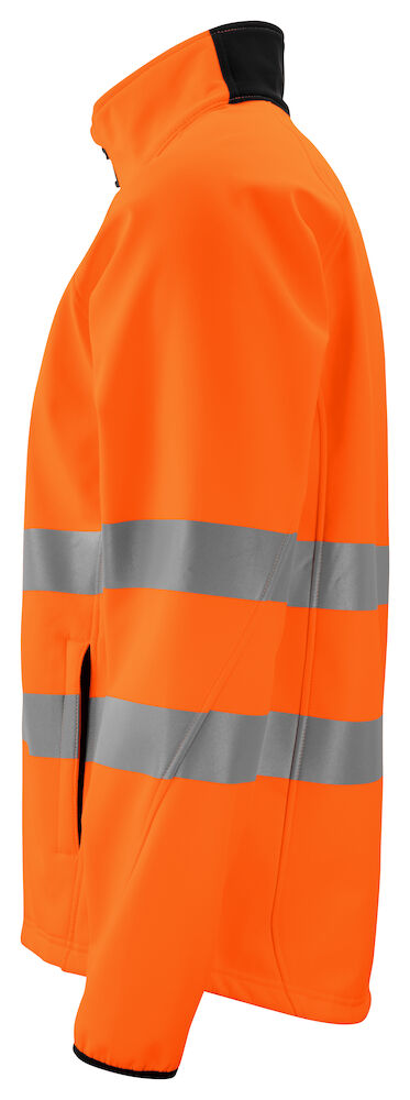 6432 2 LAGIGE WARNSCHUTZ SOFTSHELL JACKE EN ISO 20471 KLASSE 3/2