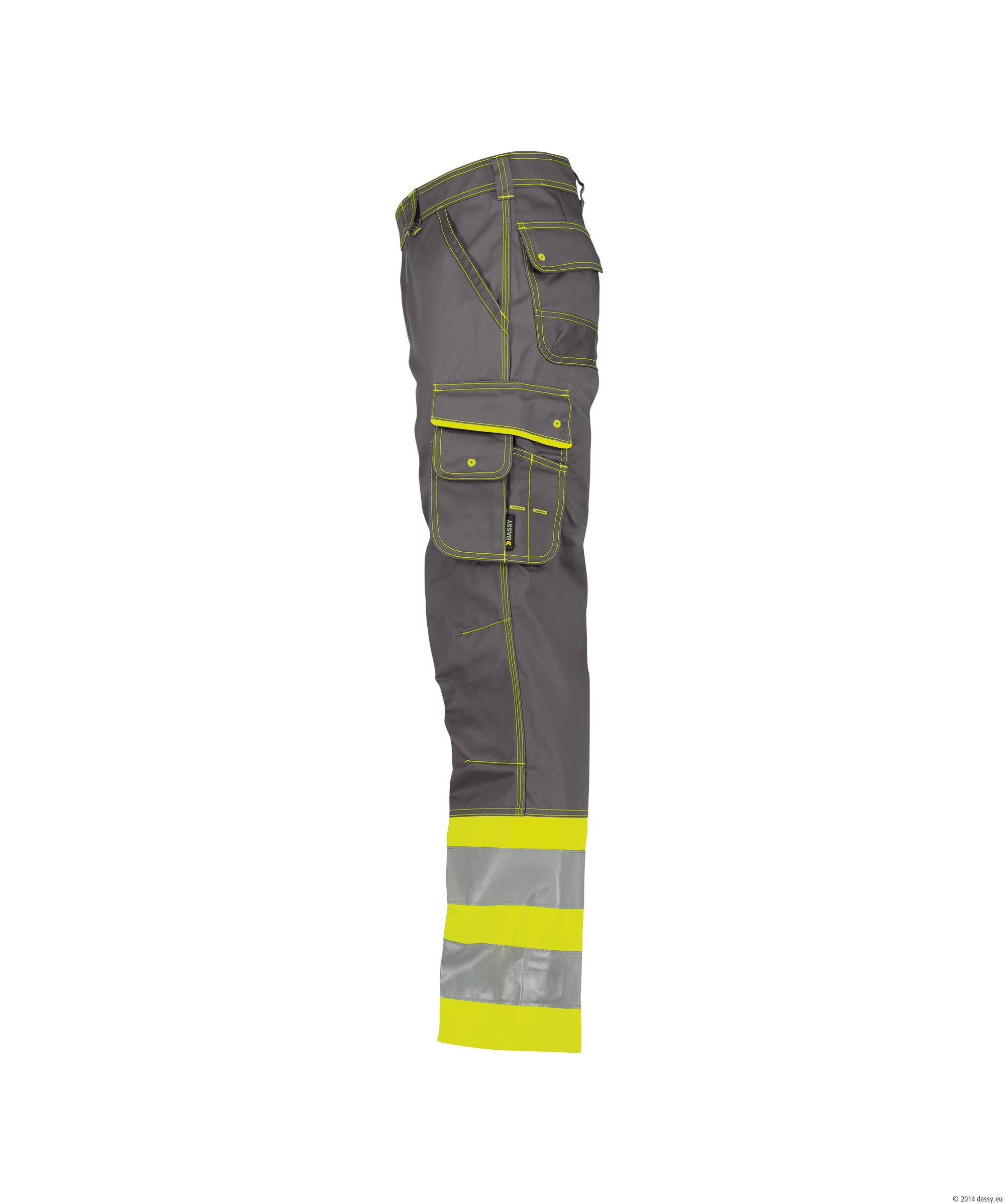 DASSY® Phoenix 6493-zementgrau-neongelb Minus, 40