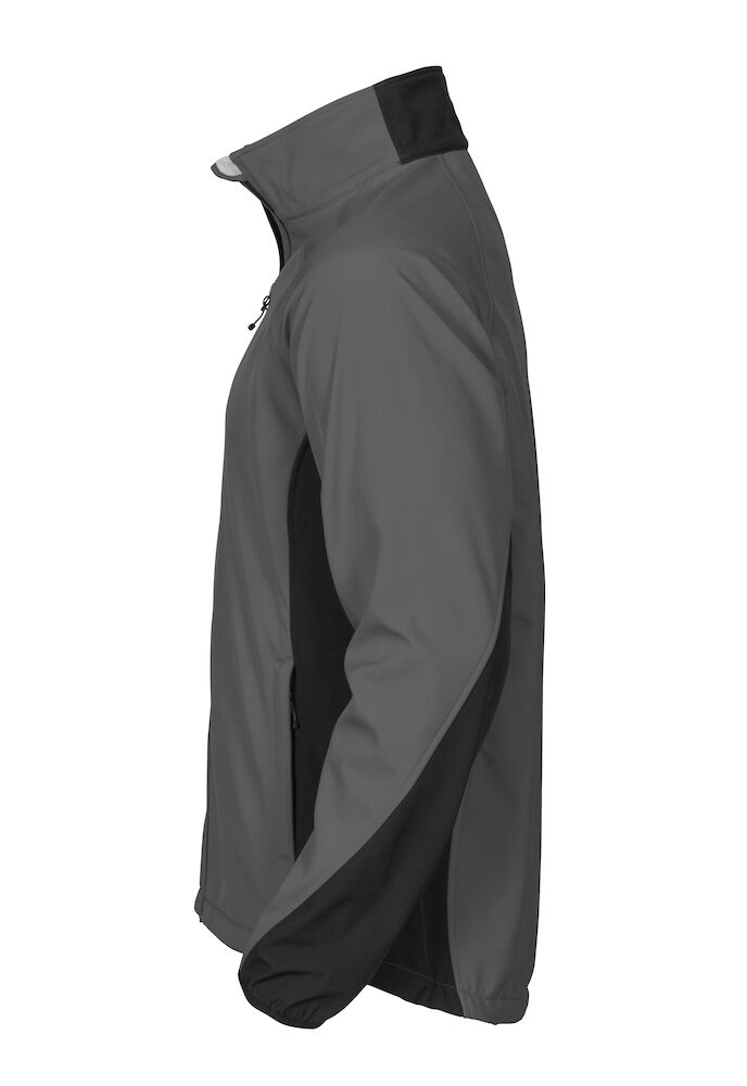 2422 SOFTSHELL JACKE MIT KONTRASTELEMENTEN 98 grau XS