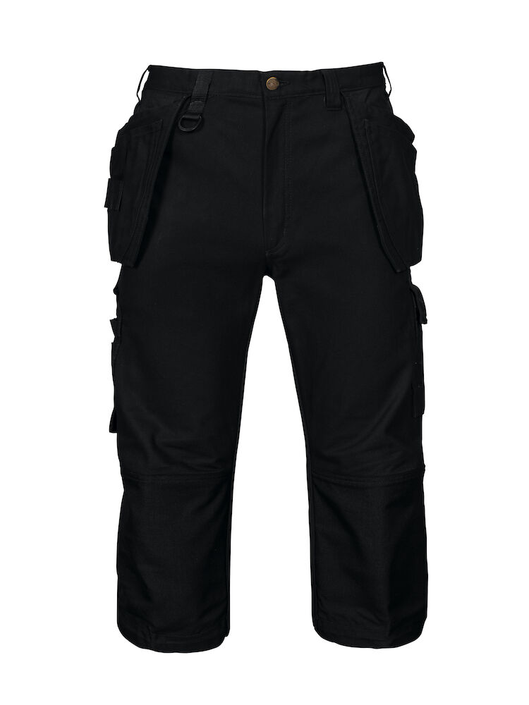 5517 PIRATENHOSE MIT HÄNGETASCHEN UND KNIEVERSTÄRKUNG 100% BAUMWOLLE MIT HÄNGETASCHEN 99 schwarz C52