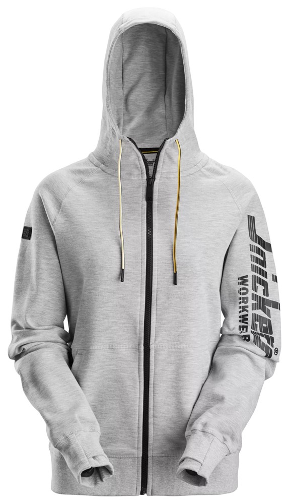 Damen-Kapuzenjacke mit durchgehendem Reißverschluss und Logo