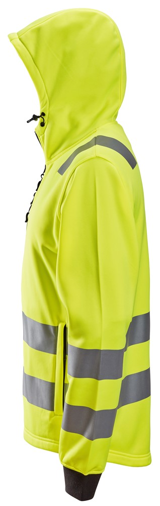 High-Vis-Kapuzenjacke mit durchgehendem Reißverschluss, Warnschutzklasse 2/3