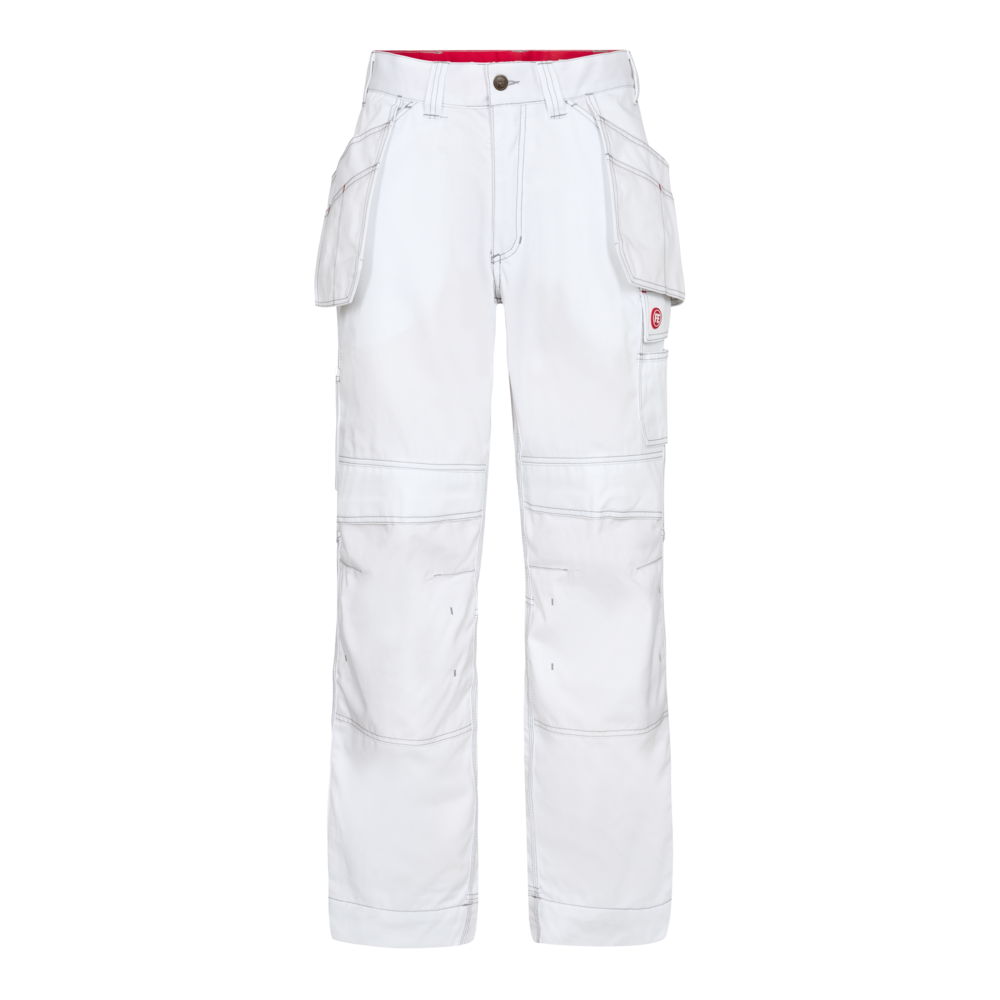 F. Engel Combat Handwerkerhose mit Holstertaschen 3 weiss CH64, Standard