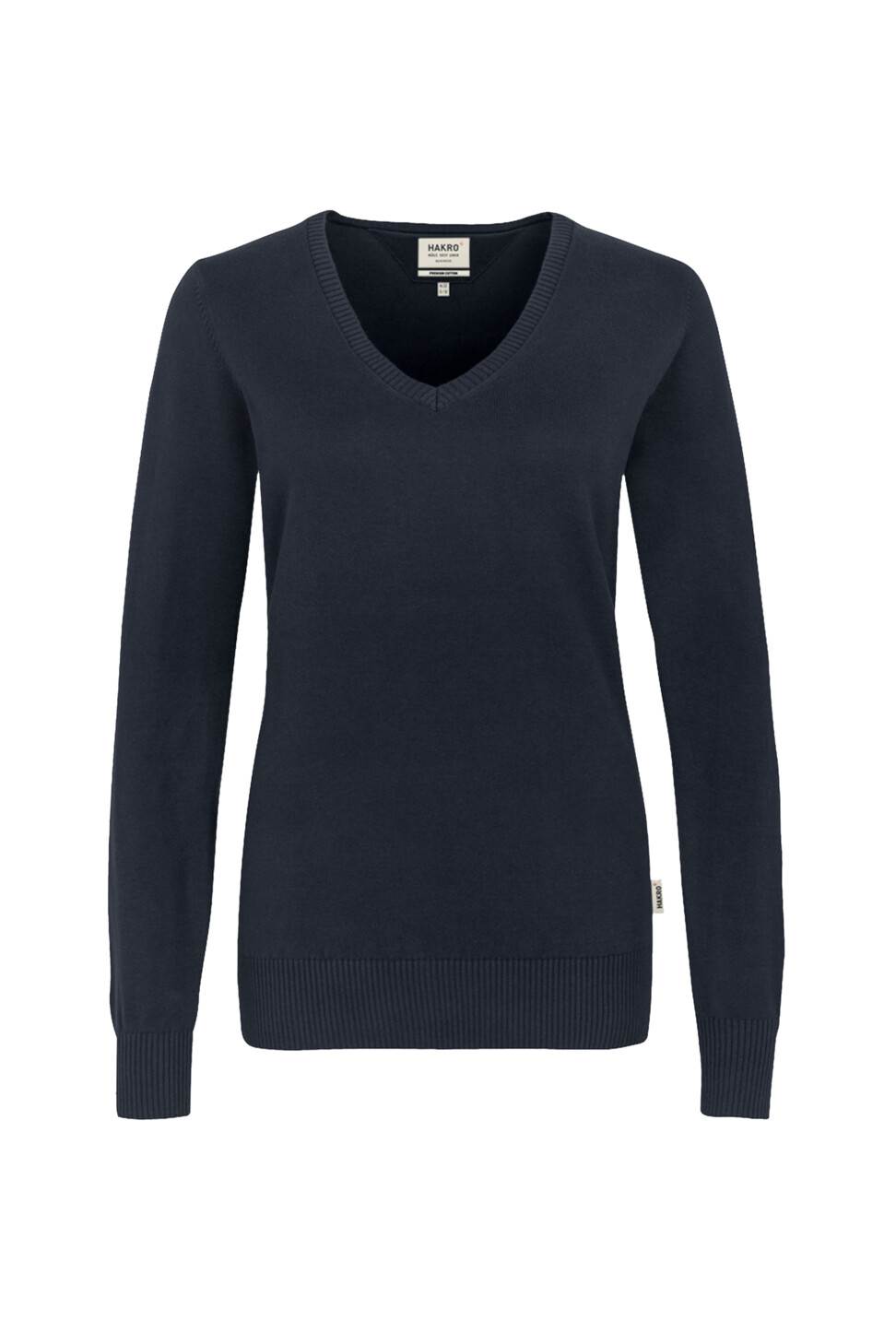 Hakro Damen V-Pullover Baumwolle 034-tinte XL