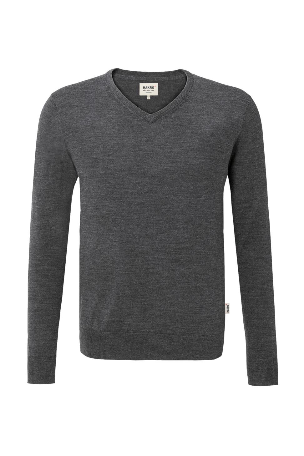 Hakro Merino-Pullover 328-anthrazit meliert XS