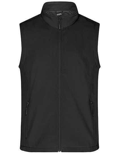 Men?s Promo Softshell Vest - Black/Black, 2XL