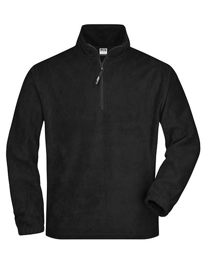 Half-Zip Fleece - Black, 2XL