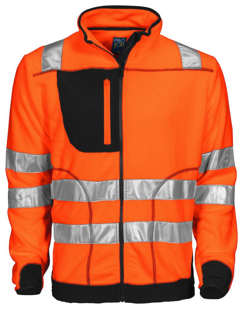 6303 POLARFLEECE JACKE EN ISO 20471 KLASSE 3/2 1799 orange/schwarz XS
