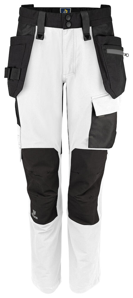 5564 DAMEN STRETCH ARBEITSHOSE MIT HÄNGENTASCHEN 00 weiss C36