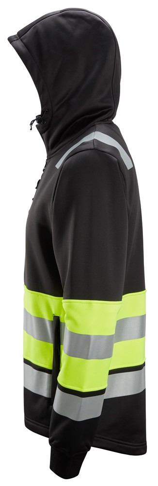 High-Vis-Kapuzenjacke mit durchgehendem Reißverschluss, Warnschutzklasse 1