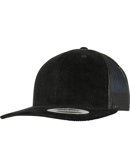 Corduroy Retro Trucker - Black, One Size