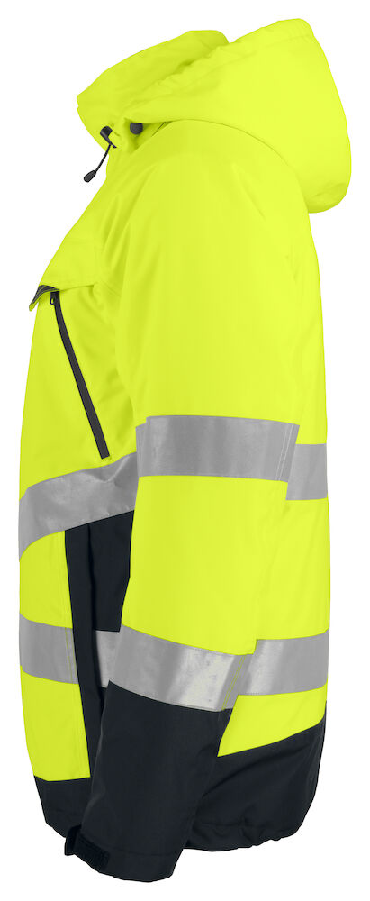 6441 GEFÜTTERTER WIND- UND WASSERDICHTER WARNSCHUTZ PARKA EN ISO 20471 KLASSE 3 / EN ISO 343 11 gelb/schwarz hv M