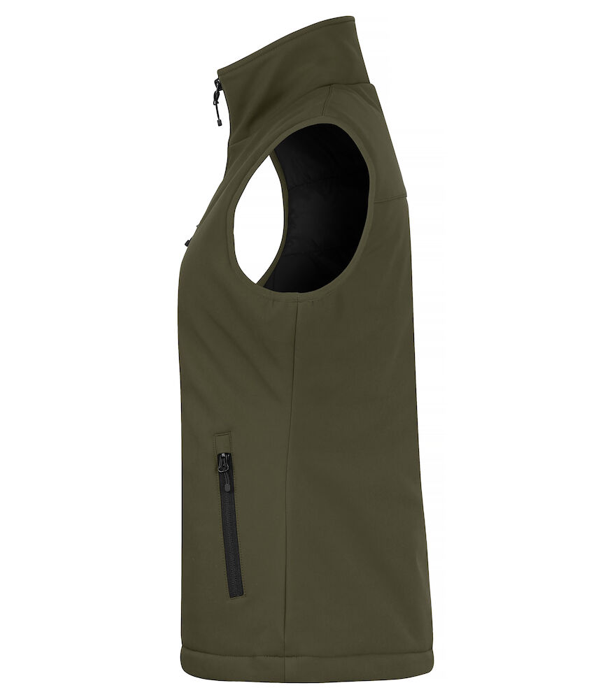 Padded Softshell Vest Women 75 dunkelgrün L