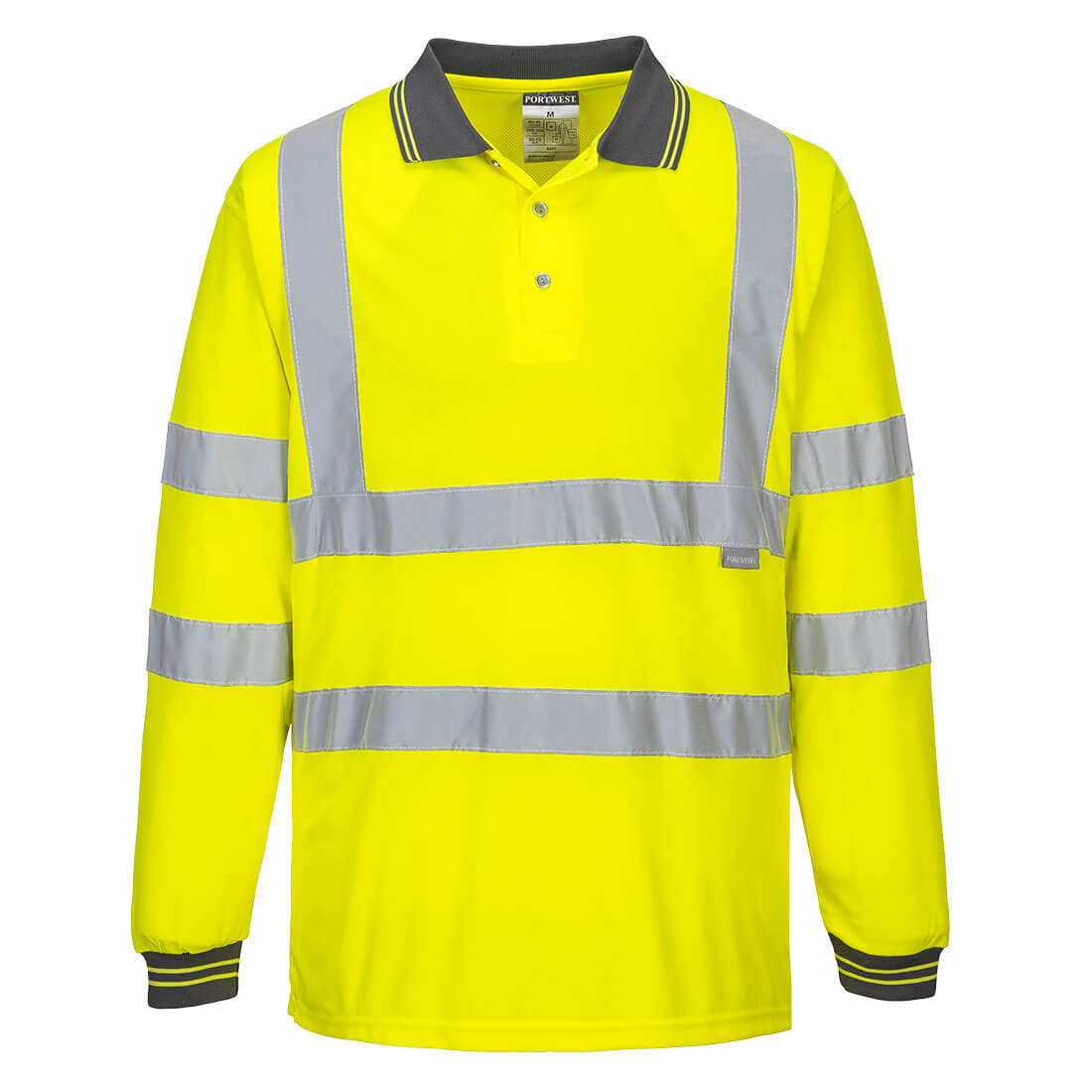Warnschutz Poloshirt langarm