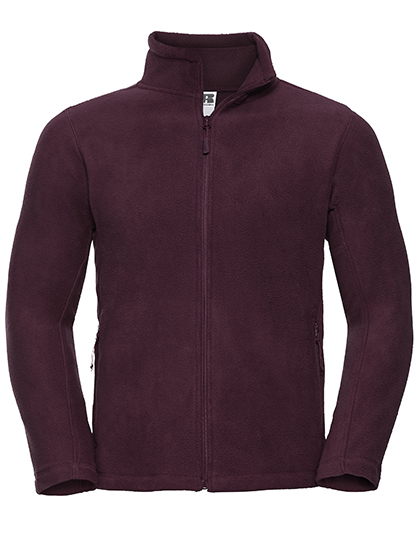 Men?s Full Zip Outdoor Fleece - Burgundy