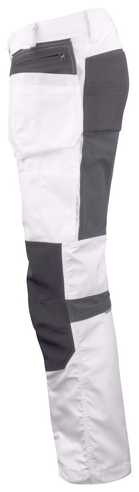 5536 BUNDHOSE MIT STRETCHEINSÄTZEN UND ABNEHMBAREN HÄNGETASCHEN 00 weiss D116, Kurz