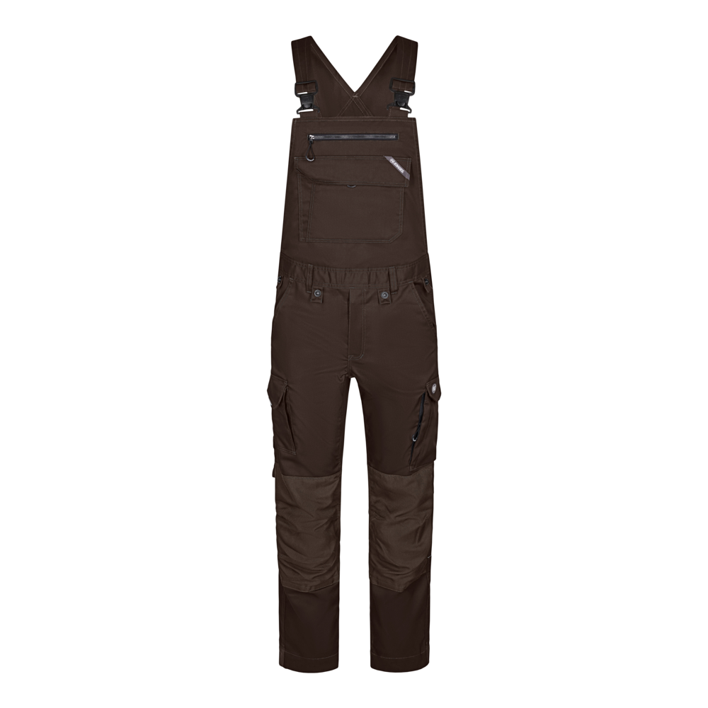 F. Engel X-treme Stretch Latzhose 167 mocca braun CH48C, Kurz
