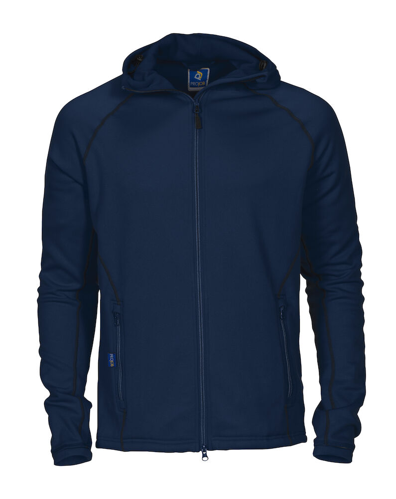 3314 MICROFLEECE JACKE MIT KAPUZE 58 marineblau XL