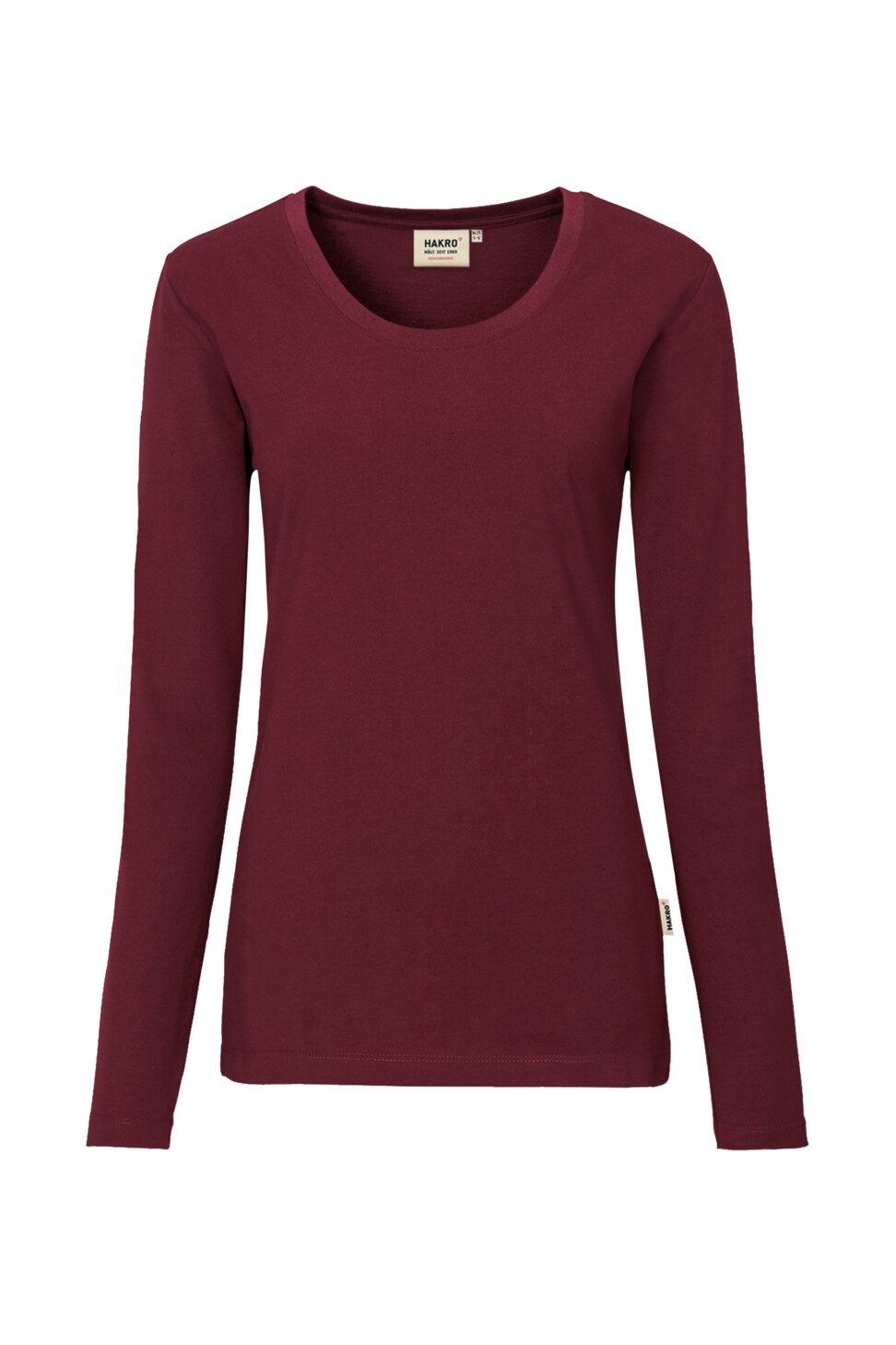 Hakro Damen Longsleeve Mikralinar 017-weinrot S
